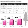 3 Piece Luggage Set Hardside Spinner Suitcase With Tsa Lock 20" 24" 28" Available - Pink - Image 6
