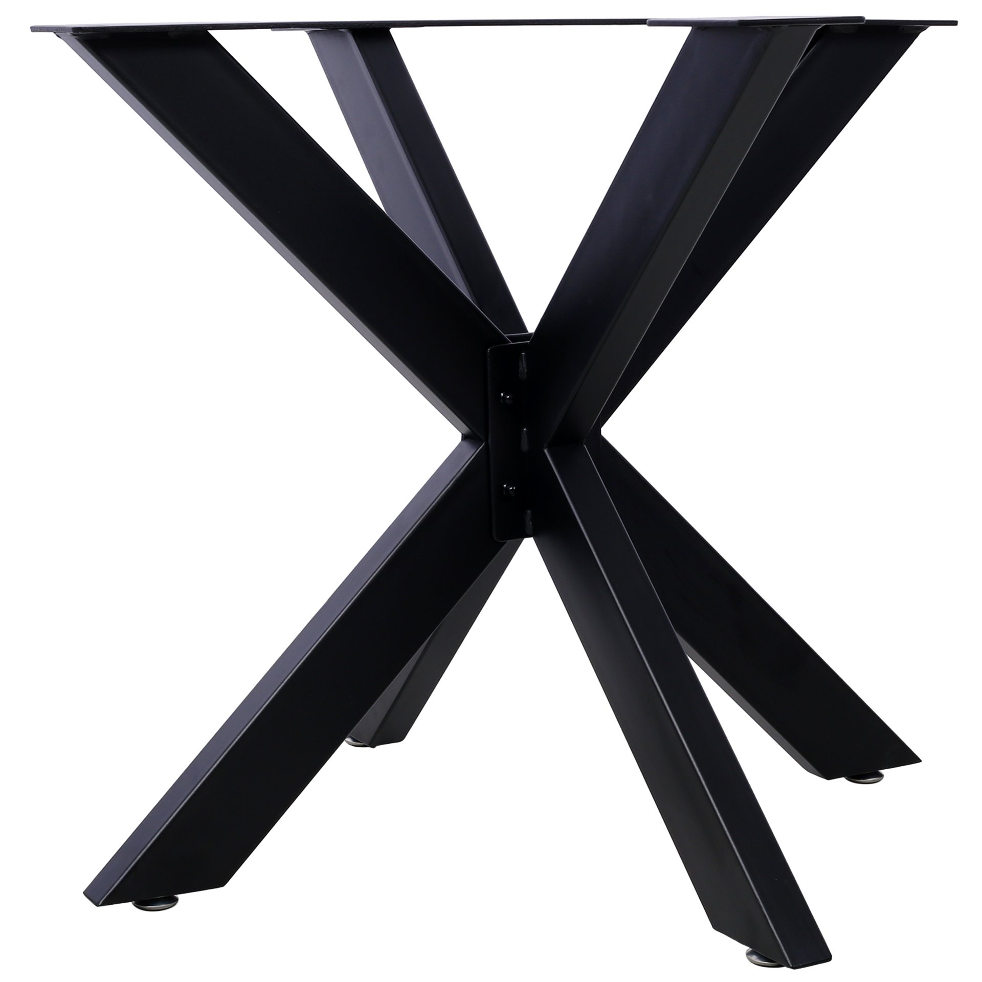 Spider Shaped Steel Table Legs, Metal Dining Table Frame, Heavy Duty Box Section Table Base - Black - Image 5
