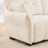 Modern Ergonomic Single Seater Sofa With Ottoman, High Resilience Support - White - Image 13