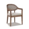 Americana - Mid-Century Modern Cane Back Dining Chair Textured Weave - Taupe Beige - Image 14