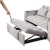 Multi Functional Sofa Bed With Cup Holder And USB Port For Living Room Or Apartments - Gray - Image 21