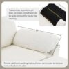 Free Combination Modular Convertible Sectional Sofa Bed Set, 4 Seat Upholstered Sleeper Corner Couch, Deep Seat Loveseat With Ottoman - White - Image 17