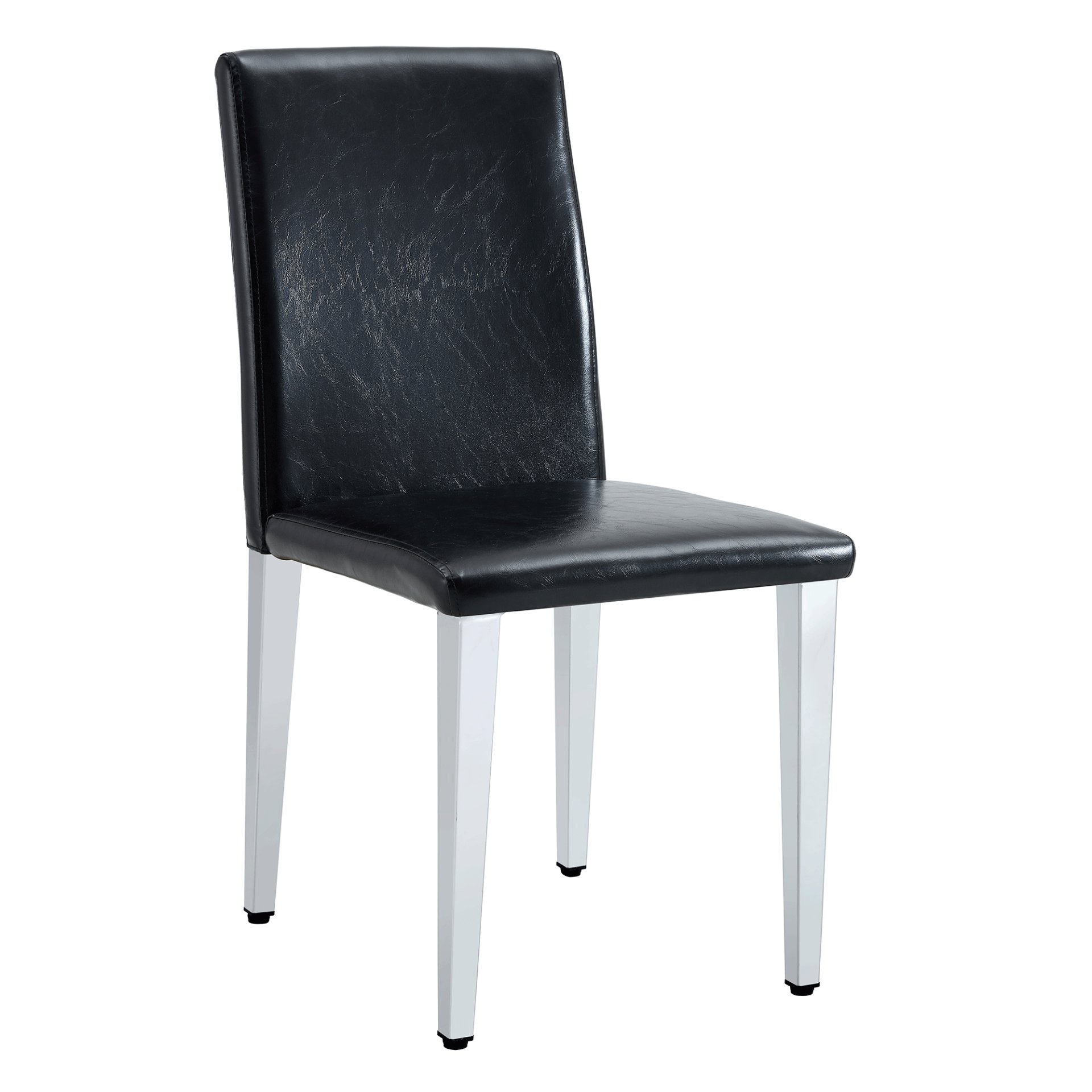 (Set of 2) Backrest Chairs With Metal Legs, They Are Ideally Suited For Minimalist And Contemporary Home Styles - Black / Silver - Image 16