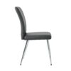 Modern Dining Chair (Set of 4) With Cloth Upholstery And Electroplated Metal Legs - Charcoal Gray - Image 8