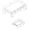 Coffee Table, Accent, Cocktail, Rectangular, Storage, Living Room, Wood Legs, Mid Century - Walnut - Image 10