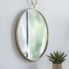 Circle Wall Mirror With Metal Frame, Accent Mirror For Living Room, Entryway, Office - Gold - Image 4