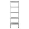 Heavy Duty Adjustable Shelving Unit, 5 Tier Wire Storage Shelves With Wheels - Brushed Nickel - Image 17