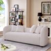 Mason - Mid-Century Modern Luxury Tight Back Curvy Couch - White - Image 14
