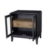 Glass Door Nightstand - Black - Image 4
