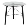 Trilogy - Mid-Century Modern Round Dinette Table - Black / Clear - Image 2