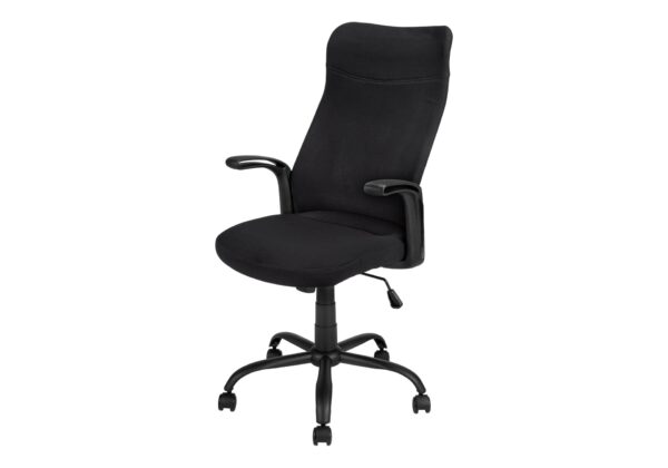 Office Chair, Adjustable Height, Swivel, Ergonomic Armrests, Mesh, Contemporary & Modern - Black