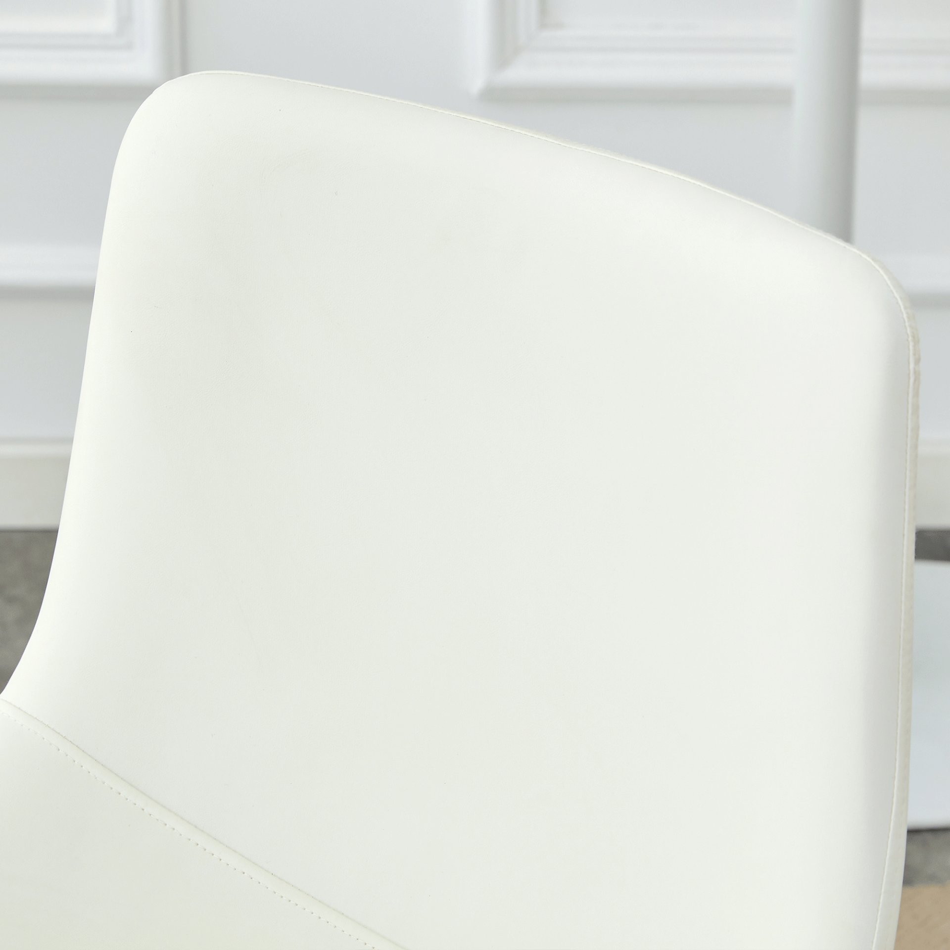 (Set of 2) Modern Minimalist Style Material Bar Stools, Suitable For Kitchen, Bar And Modern Home Design - White - Image 14