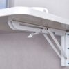 Laundry Room Folding Table Wall Mounted Folding Table For Small Spaces, Fold Down Desk, Workbench, Addition To Garage & Shed - White - Image 16
