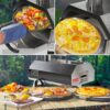 Semi-Automatic 12 Outdoor Pizza Oven Portable Wood Fired Pizza Oven Outdoor Cooking Pizza Maker Portable Pizza Oven For Authentic Stone Baked Pizzas - Black - Image 16