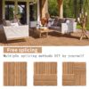 Wood Plastic Composite Deck Tiles (Set of 20), Sustainable Composite Decking Resist Rust, Water, Weather, Easy To Diy & Maintain, Ideal For Patios, Balconies, Rooftops - Burlywood - Image 8