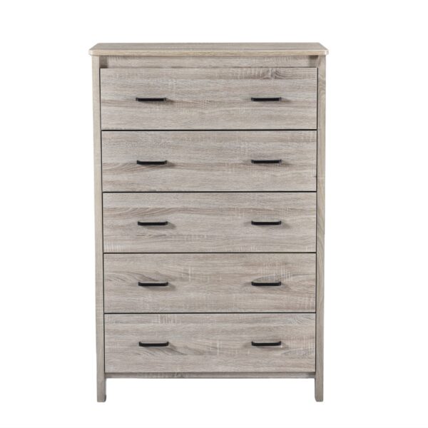 Titeca - Contemporary 5 Drawer Dresser - Oak
