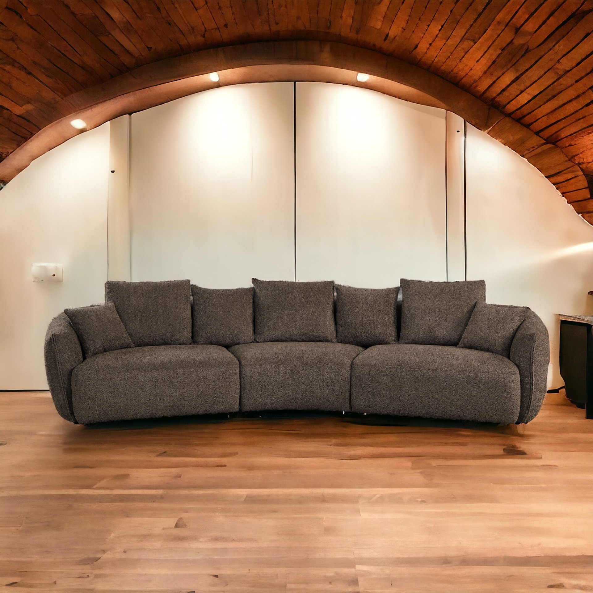 Bash - Anthology Boucle Sofa With Pillows - Brown - Image 6