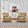 Accent Chair With Arms, Comfy Armchair For Living Room - Yellow - Image 4