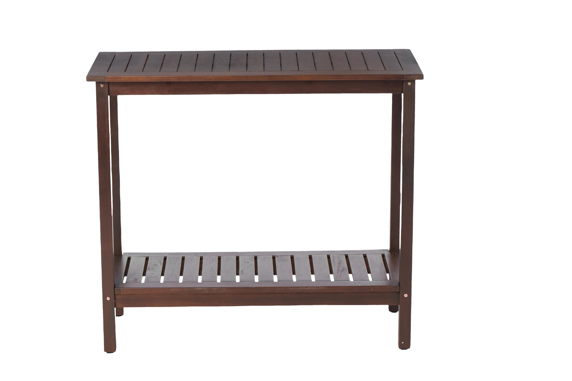 Workstation For Garden Balcony Garage, Acacia Console Potting Table - Brown - Image 10