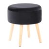 Tray - Contemporary Storage Ottoman With Matching Stool - Black / Natural - Image 5