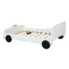 Full Size Car Shaped Platform Bed With Wheels - White - Image 4