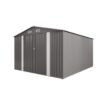 Large Metal Garden Shed With Double Door And Windows Waterproof Tool Shed - Gray - Image 15