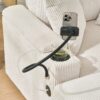 Oversized Chaise Lounge Chair With Ottoman And Storage, Comfy Corduroy Recliner - Beige - Image 11