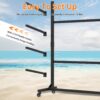 Heavy Duty Freestanding Kayak Storage Rack With Adjustable Stand And Lockable Wheels, Metal - White - Image 9