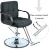 Barber Chair, Salon Chair For Hair Stylist, Stylist Chair With Heavy Duty Hydraulic Pump Adjustable Hydraulic Chair For Hair Stylist Women Man, Max Load Weight 330 Lbs - Black - Image 8