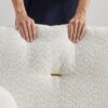 Lamb's Wool 2 Seater Cushion Sofa Comfortable Sofa For Living Room Bedroom And Other Casual Spaces Lamb's Wool Sofa With 2 Cushions And 2 Ball Pillows (Set of 2) - Beige - Image 22