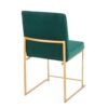 Fuji - Contemporary High Back Dining Chair (Set of 2) - Gold / Green - Image 4