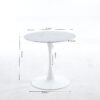 Tulip Special Dining Table, Marble Color Top - White - Image 3