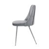 Modern Velvet Dining Chairs, Upholstered Accent Chairs With Chrome Legs For Home And Kitchen - Gray - Image 11