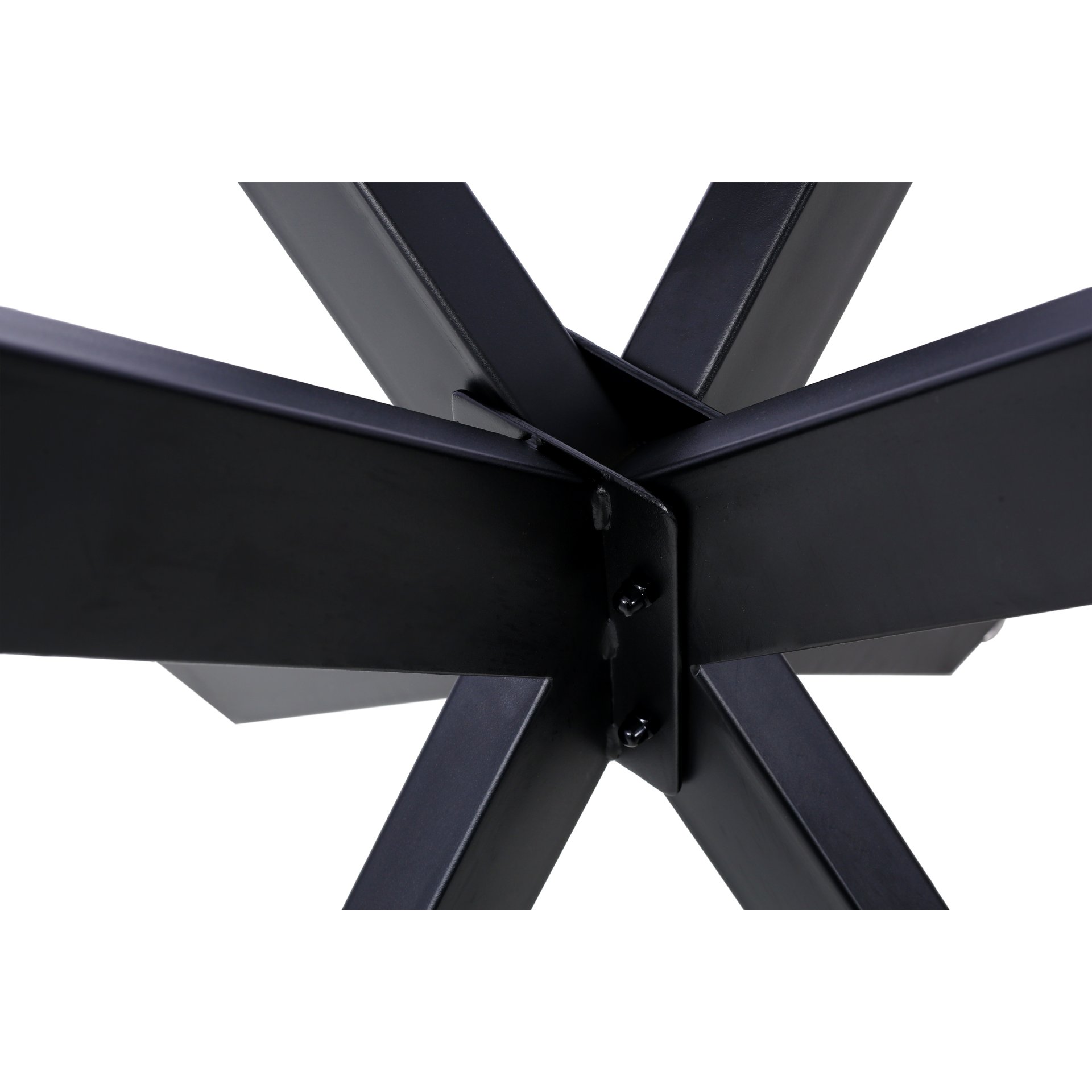 Spider Shaped Steel Table Legs, Metal Dining Table Frame, Heavy Duty Box Section Table Base - Black - Image 7