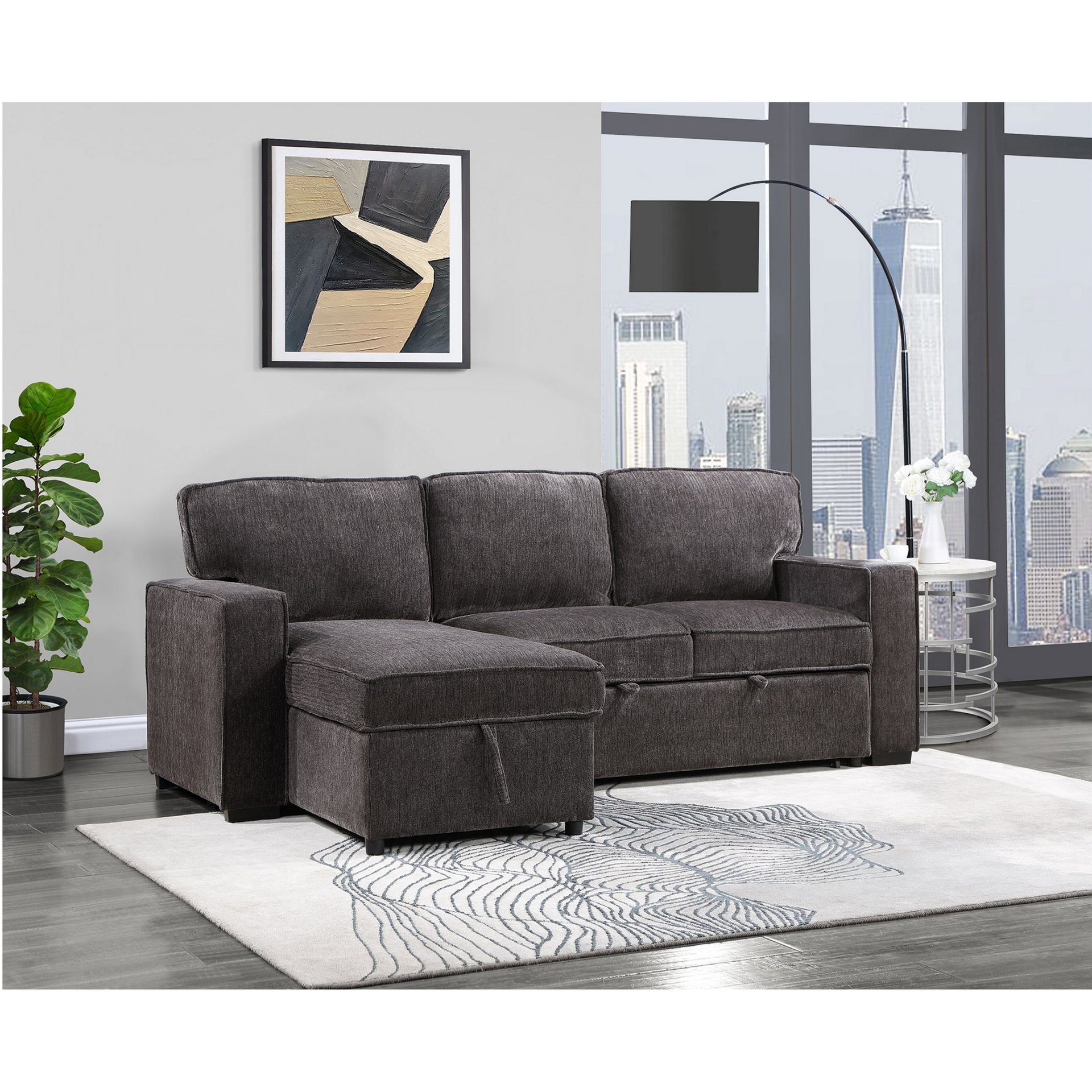 Territory - Pull Out Sofa Bed - Dark Gray - Image 10