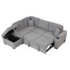 Sleeper Sofa Bed, 2 In 1 Pull Out Sofa Bed L Shape Couch With Storage Ottoman For Living Room, Bedroom Couch And Small Apartment - Gray - Image 16