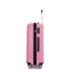 Hardshell Suitcase Spinner Wheels Pp Luggage Sets Lightweight Durable Suitcase With Tsa Lock, 3 Piece Set (20/24/28) - Pink - Image 9