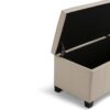 Dover - Storage Ottoman Bench - Satin Cream - Image 4