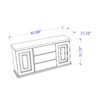 Ariya - Buffet With Clear Glass Inlay - Dark Gray - Image 2