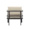 Modern Outdoor Lounge Chair With Aluminum Frame And Weather Resistant Cushions - Beige / Black - Image 9