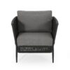Hanford - Modern Club Chair With Woven Rope Design - Gray - Image 7