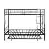 Full Long Over Queen Metal Bunk Bed With Trundle - Black - Image 9