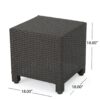 Puerta - Modern Accent Table With Durable Wicker - Dark Brown - Image 3