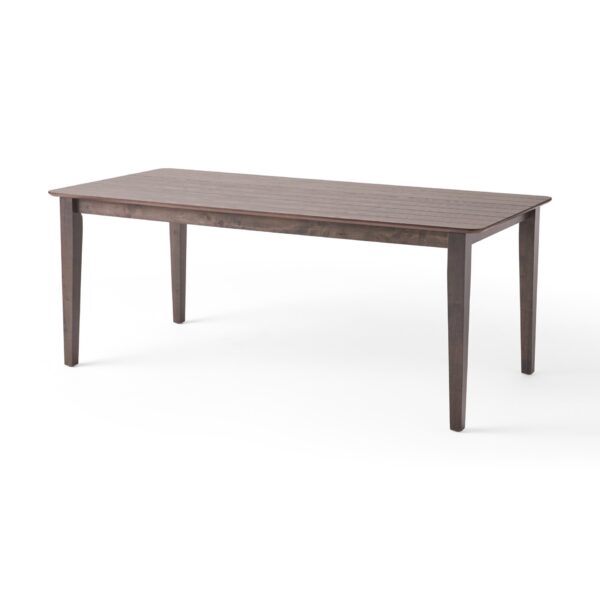 Rustic Farmhouse Dining Table With Square Leg Design - Brown