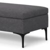 Rebecca - Multifunctional Large Coffee Table Storage Ottoman With Lift Up Lid - Gray - Image 4