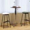 Movable Adjustable Bar Table Pub Table 360 Swivel Counter Bar Height Aluminum Star Base Movable For Stand Desk Bistro Table Dining Room Home Kitchen Table - Brown - Image 3