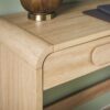 Modern Curved Waterfall Desk With Drawers - Oak - Image 6