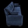 Modern 3 Seater Sofa Set And Pillows Frame, Textured Cover - Blue - Image 12