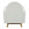 Accent Rocking Chair With Curved Back & Pillow, Base, Ultimate Comfort For Living Room Or Nursery - Cream White - Image 13