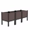Raised Garden Beds Outdoor, Polypropylene Planter Boxes Outdoor For Vegetables, Flowers, Herbs, Garden Box With Drain Outlet, Heat And Frost Resistant Planters - Black / Brown - Image 11